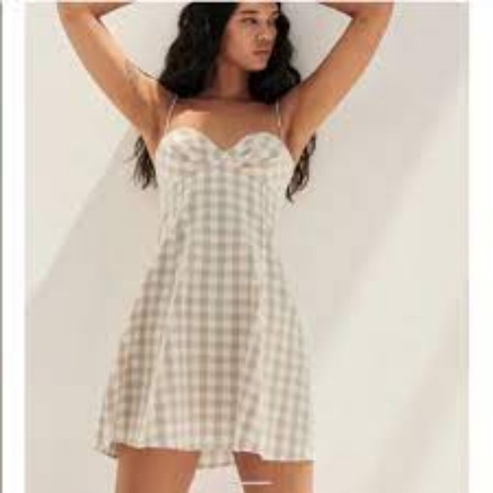 Zara gingham check mini dress